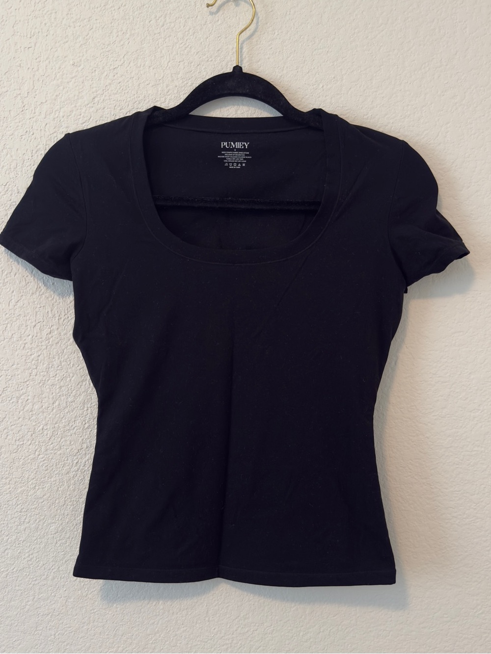 Black Pumiey polyamide & elastane crop top in a S #pumiey #basics